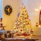 Costway 4.5/6/7 FT Pre-Lit Artificial Christmas Tree with 279/519/743 PVC & Pine Needles & PE Tips